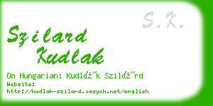 szilard kudlak business card